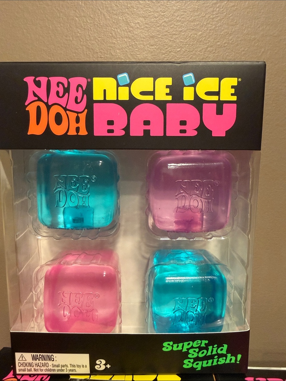 Needoh Nice Ice Baby Super Solid Squish - Pink & Teal (2-Pack)